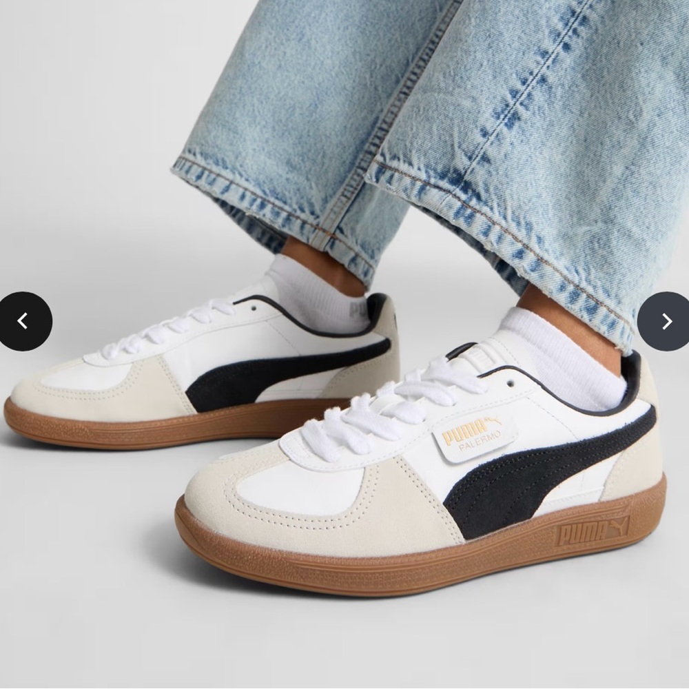 Puma White and Black Sneakers